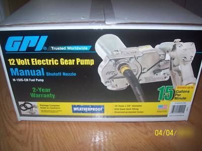  12 volt 15 gpm electric fuel pump, weatherproof