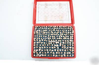 125 pc steel plug gage guage pin set .501 - .625