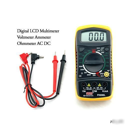 Digital lcd multimeter voltmeter ammeter ohmmeter ac dc