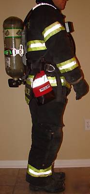 Firefighter 50' escape drop rope bag sav-a-jake red/yel