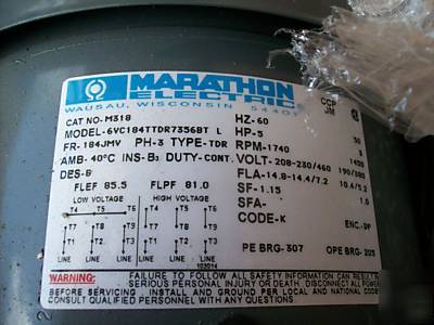 New marathon electric motor cat no. M318, spilt hp.5-3