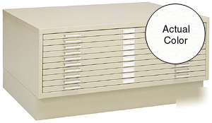 Safco 10 drawer steel flat file & base 32X43 4 colors