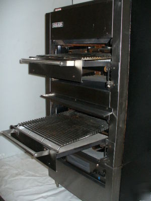 Used garland double deck gas broiler in good condition