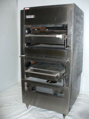 Used garland double deck gas broiler in good condition