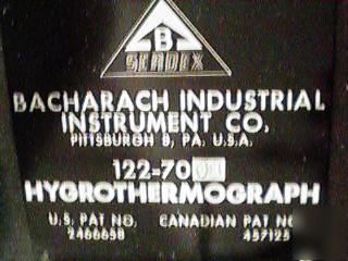 Bacharach serdex hygrothermograph md # 122-7008 122-70 