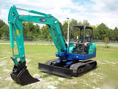 Ihi 55NX excavator, 08,618 hrs,12,773 lbs,& 22' trailer