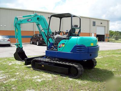 Ihi 55NX excavator, 08,618 hrs,12,773 lbs,& 22' trailer