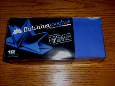 New 144 blue pre folded napkins wedding party christmas 