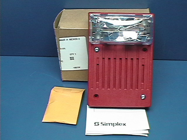 New simplex 4906-9128 ceiling alarm horn flash 