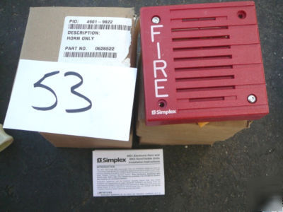 New simplex audible fire smoke alarm horn 4901-9822 