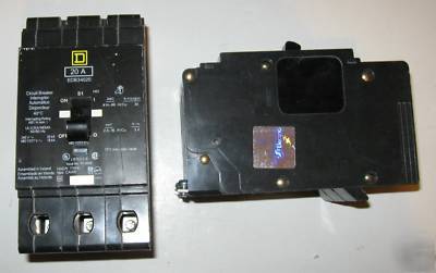 Square d edb 20 a 20A 3 pole 277 480 breaker EDB34020