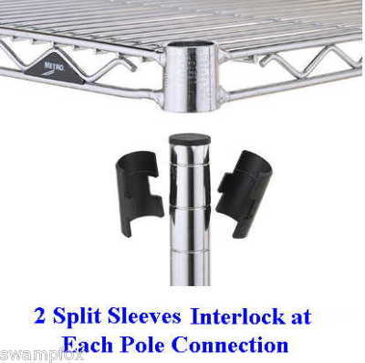 12 pair split sleeves - metro/nsf/regency++ shelving