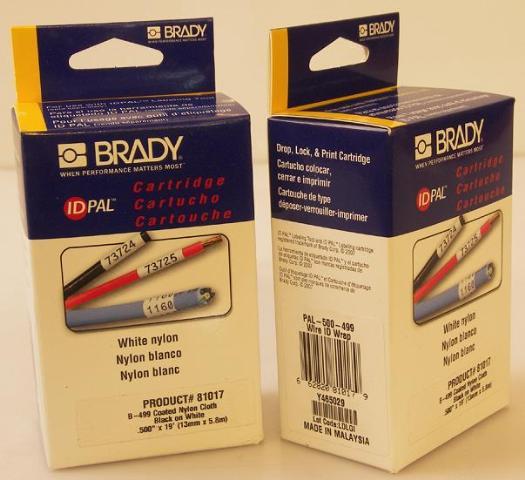 2 brady idpal cartridge 81017 coated nylon cloth 19'