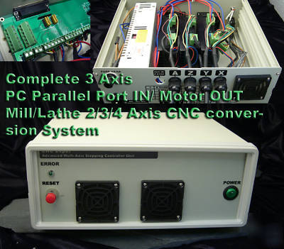 3 axis cnc conversion system pc in motor out c