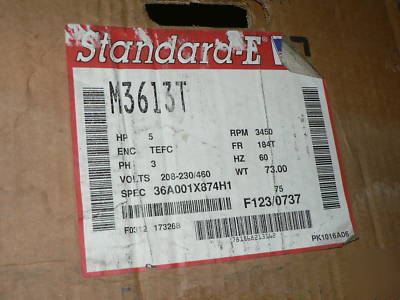 Baldor 5HP motor M3613T