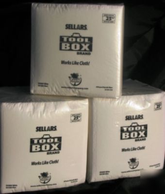 2 pack sellars tool box drc 1/4 fold shop towel wipers