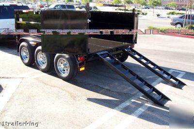 2010 heavy equipment hydraulic dump trailer w/ ramp pkg