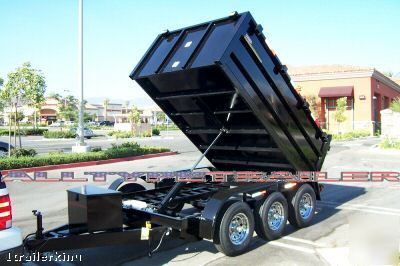 2010 heavy equipment hydraulic dump trailer w/ ramp pkg