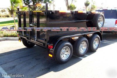 2010 heavy equipment hydraulic dump trailer w/ ramp pkg