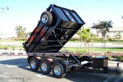 2010 heavy equipment hydraulic dump trailer w/ ramp pkg