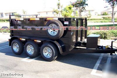 2010 heavy equipment hydraulic dump trailer w/ ramp pkg