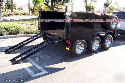 2010 heavy equipment hydraulic dump trailer w/ ramp pkg