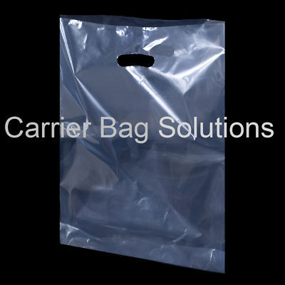 50X small clear plastic carrier bags - 10