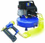 Brad nailer and compressor kit power tools 5 gal 1-1/4