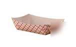 Dixie paper food tray - red plaid - 6 oz - RP40