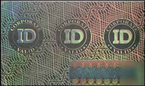 Holographic overlay - corporate id