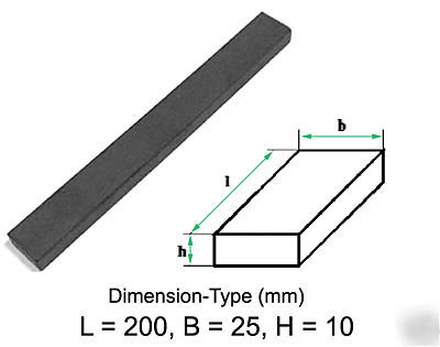 Large plate ferrite rods 10X25X200MM. lot of 4