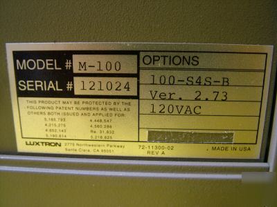 Luxtron 100C optical fiber temp cont system 0190-35236