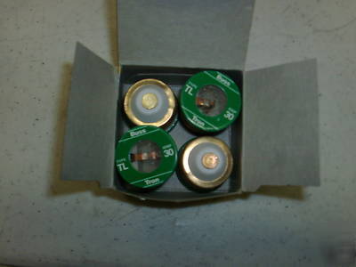 New 2 buss fuses type tl 30 amp screw base 4 each box