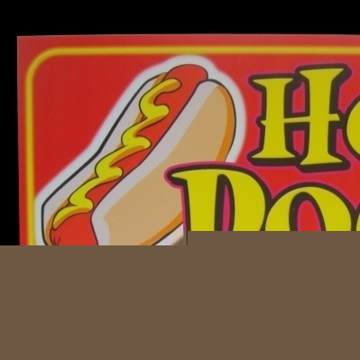 New 2 hot dog signs with stakes - attract customers