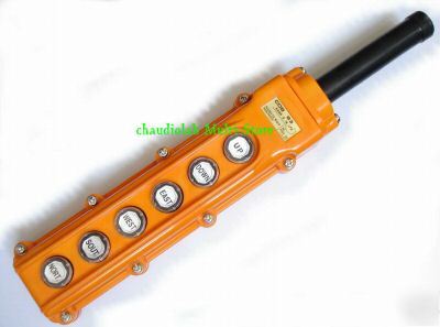 New 6 ways rainproof type hoist pushbutton switch #2602