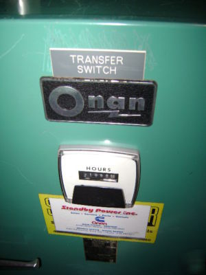 Onan 15 kw natural gas generator w/ transfer switch box