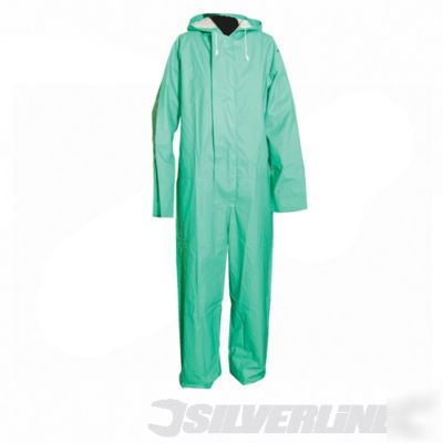 Silverline pvc fixed hood coverall - medium free p&p