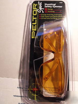 *nwt* peltor sport shooting/safety eyewear orange 