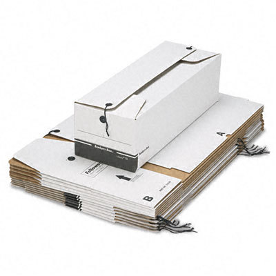Liberty basic storage box record form white/blue 12/ctn