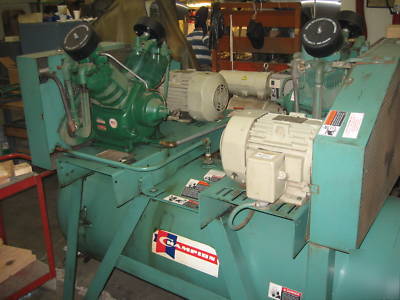 20 hp two stage air compressor twin 10 hp duplex