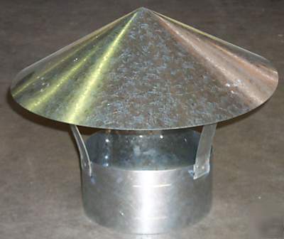 * 24 ga galv rain cap vent pipe end 14