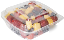 8X8X3 compostable pla corn deli clamshell 160/case