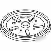 Dart lid white vented |1000 ea| 10JL - 10JLDART - 10JL