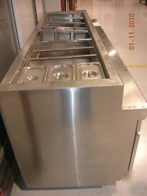 Delfield 8' 4 door refrigerated prep tables top access
