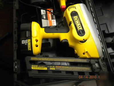 Dewalt DC618 18V xrp cordless finish nailer 16GA 2 batt