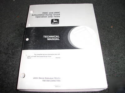 John deere 350C 400C truck operation and test manual
