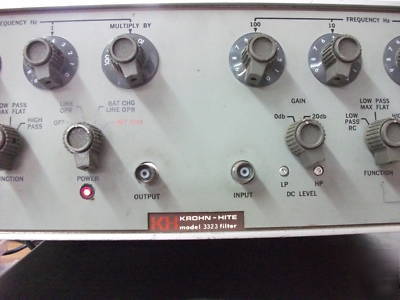 Krohn hite 3323 variable dual channel electronic filter