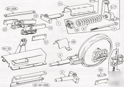 New D48596 case 450 track adjuster 2 bolt late models