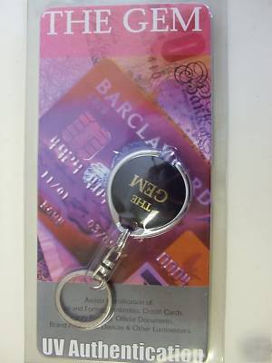 The gem uv authentication key ring fogery detector