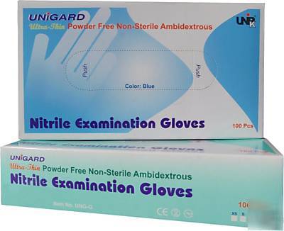 Unigard nitrile examination glove quantity 100